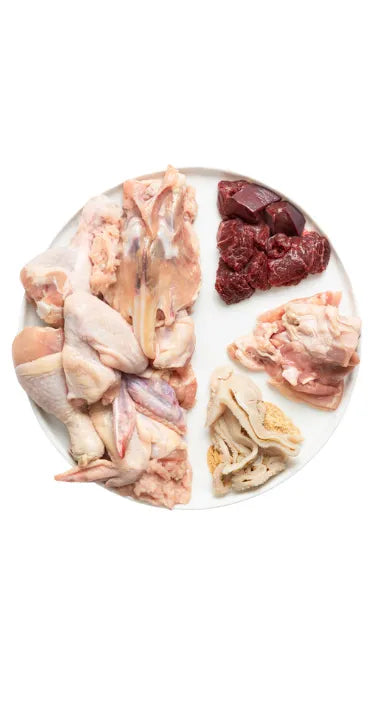 mixed meats raw dog food