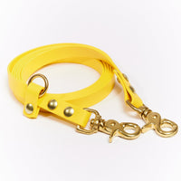 yellow hands-free dog leash